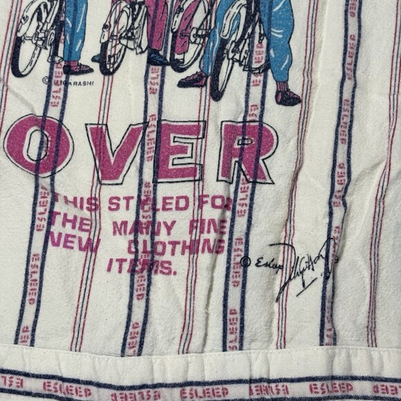 VTG 90s Esleep One Piece Jumpsuit Sleep wear Pajama Pit Crew Brooklyn Baseball - Picture 16 of 16